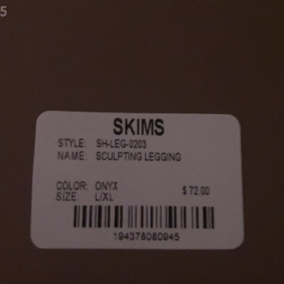 Skims Sculpting Seamless Legging Onyx L/XL - Picture 4 of 4